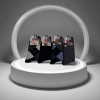 Cuatro pares de calcetines de hombre diamante a cuadros ondulado punto azul gris a cuadros patrón de flores oscuras Application Scenario